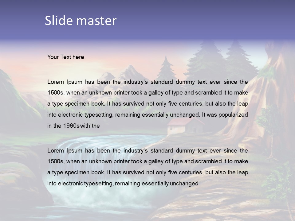 Sunset Yellow Bush PowerPoint Template