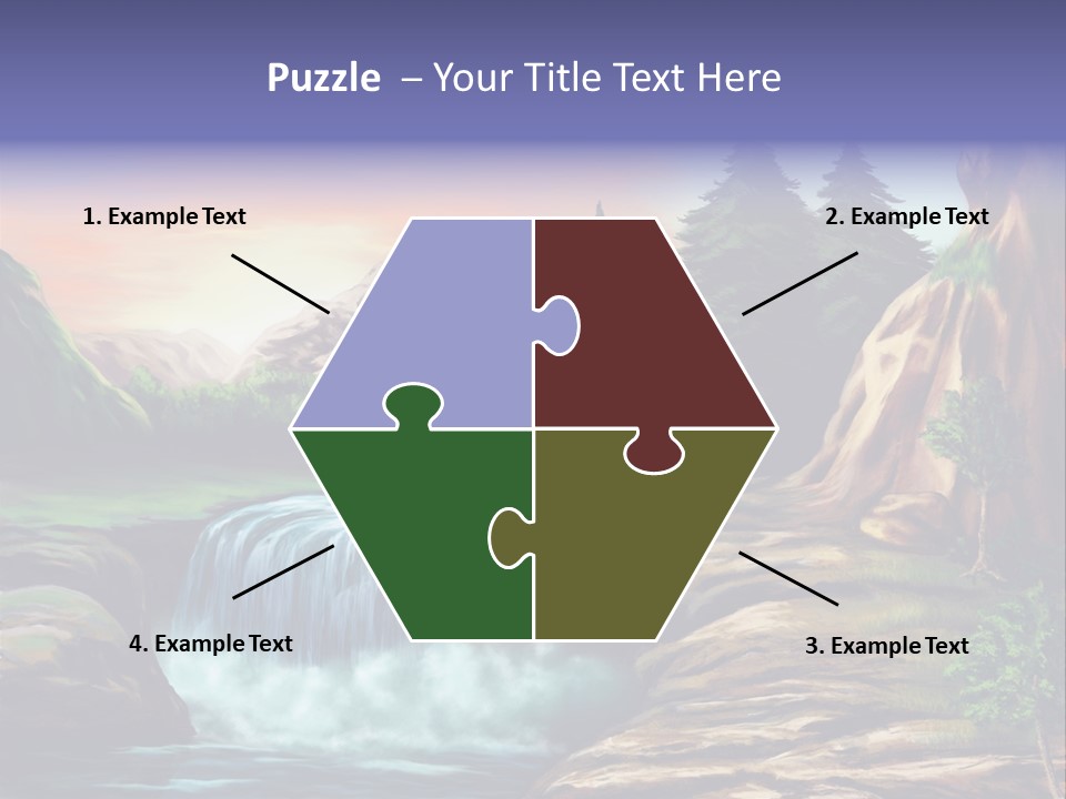 Sunset Yellow Bush PowerPoint Template
