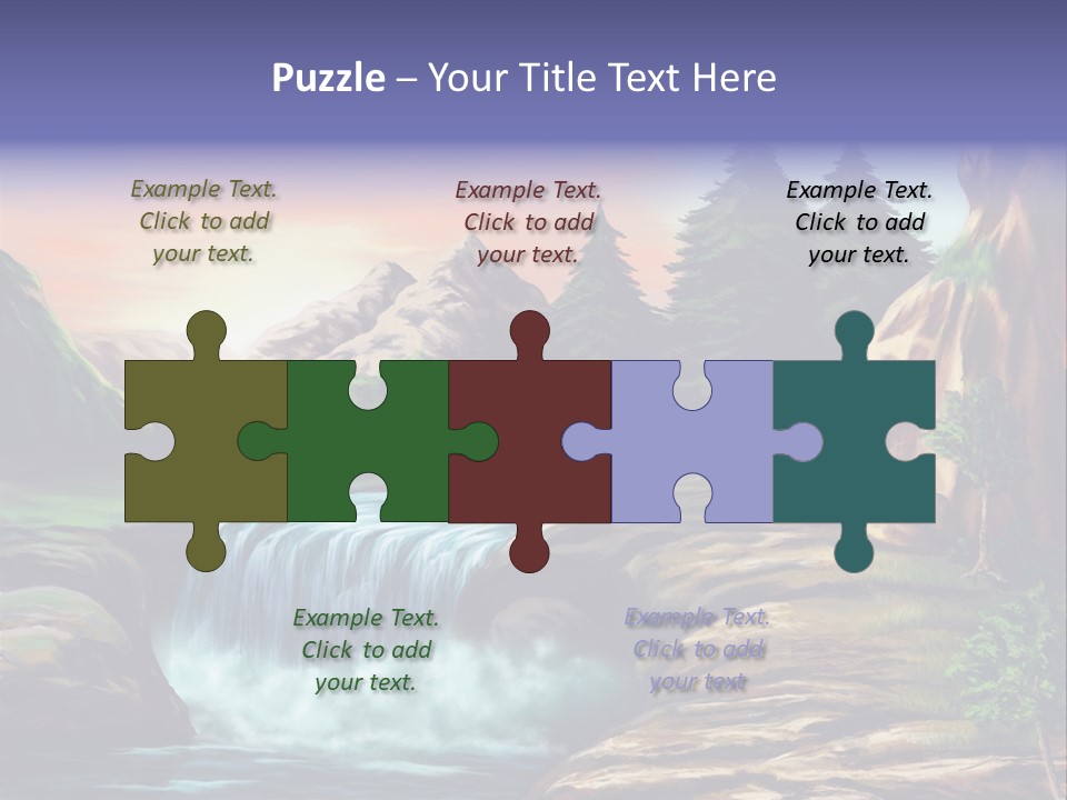 Sunset Yellow Bush PowerPoint Template