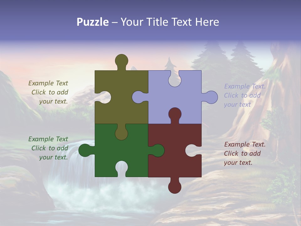 Sunset Yellow Bush PowerPoint Template