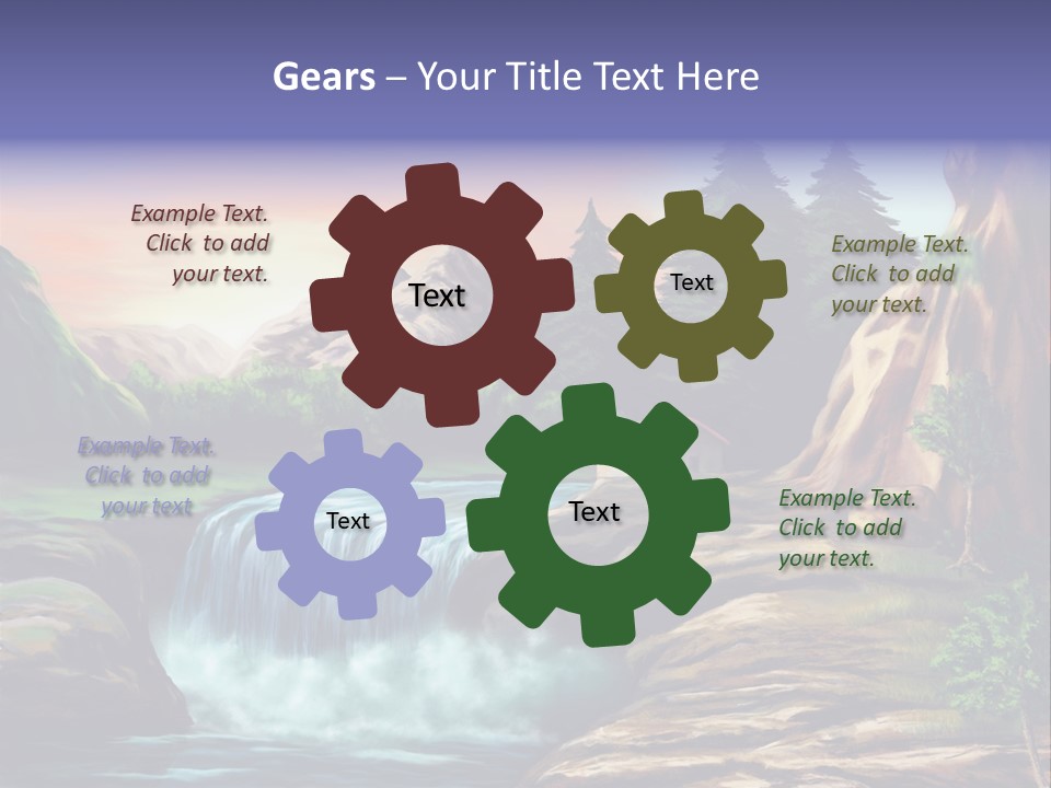 Sunset Yellow Bush PowerPoint Template