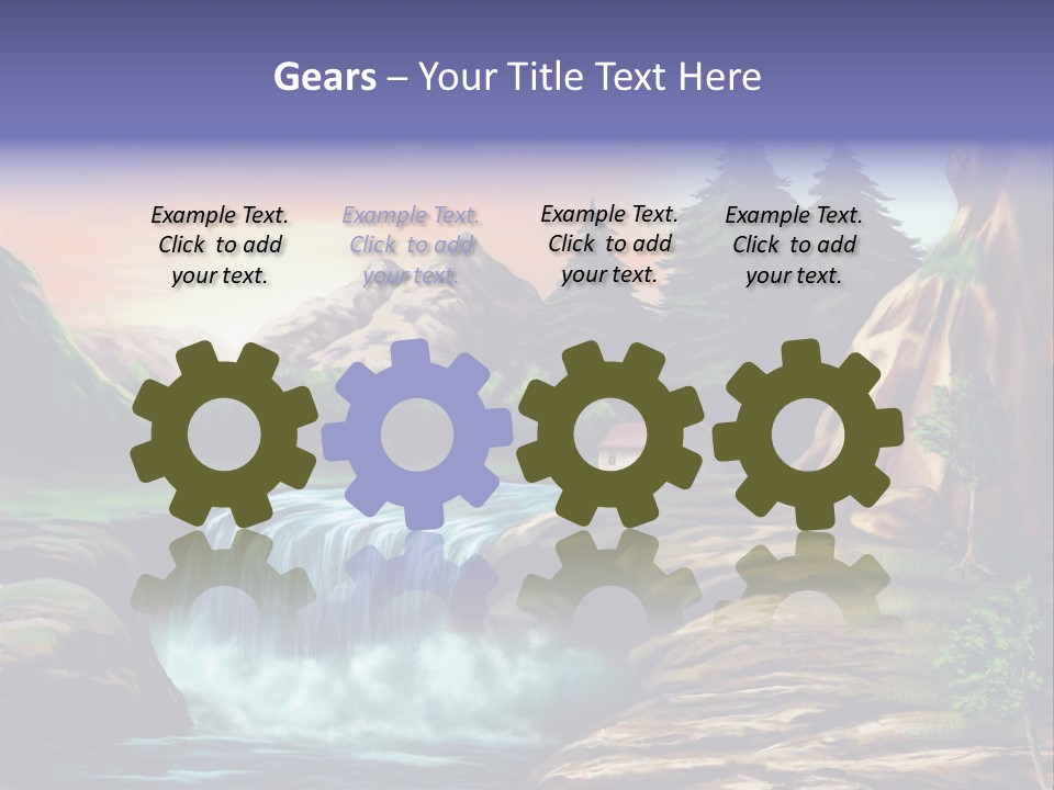 Sunset Yellow Bush PowerPoint Template