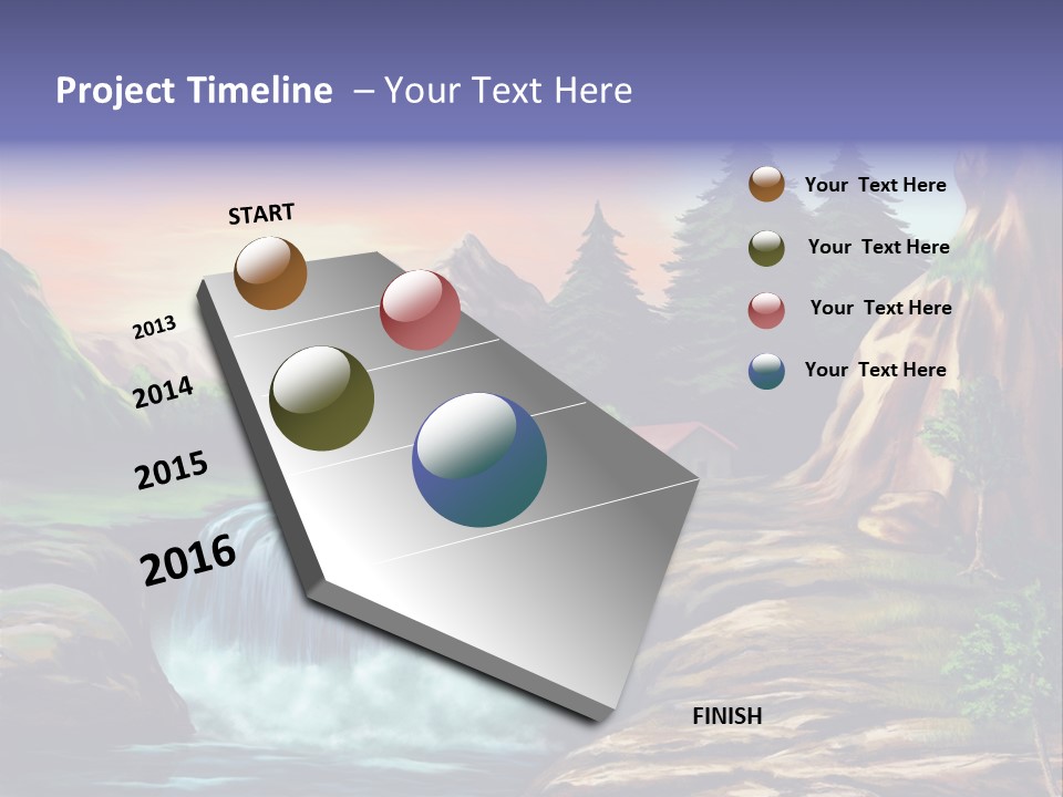 Sunset Yellow Bush PowerPoint Template