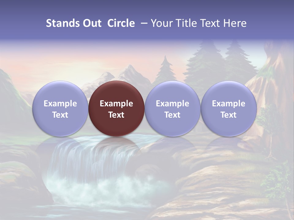 Sunset Yellow Bush PowerPoint Template