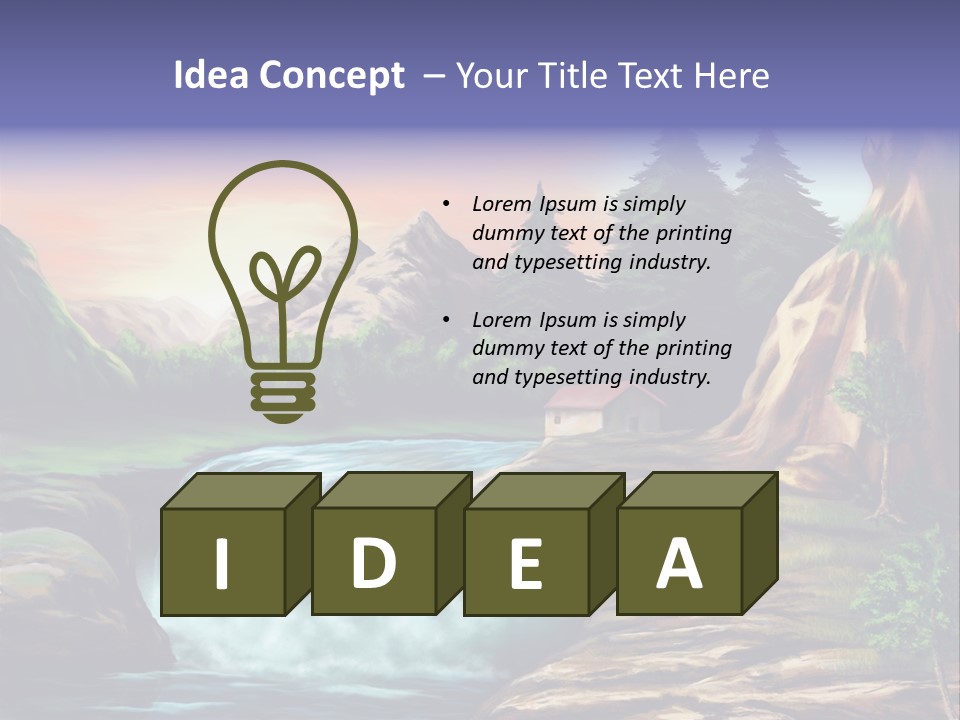 Sunset Yellow Bush PowerPoint Template