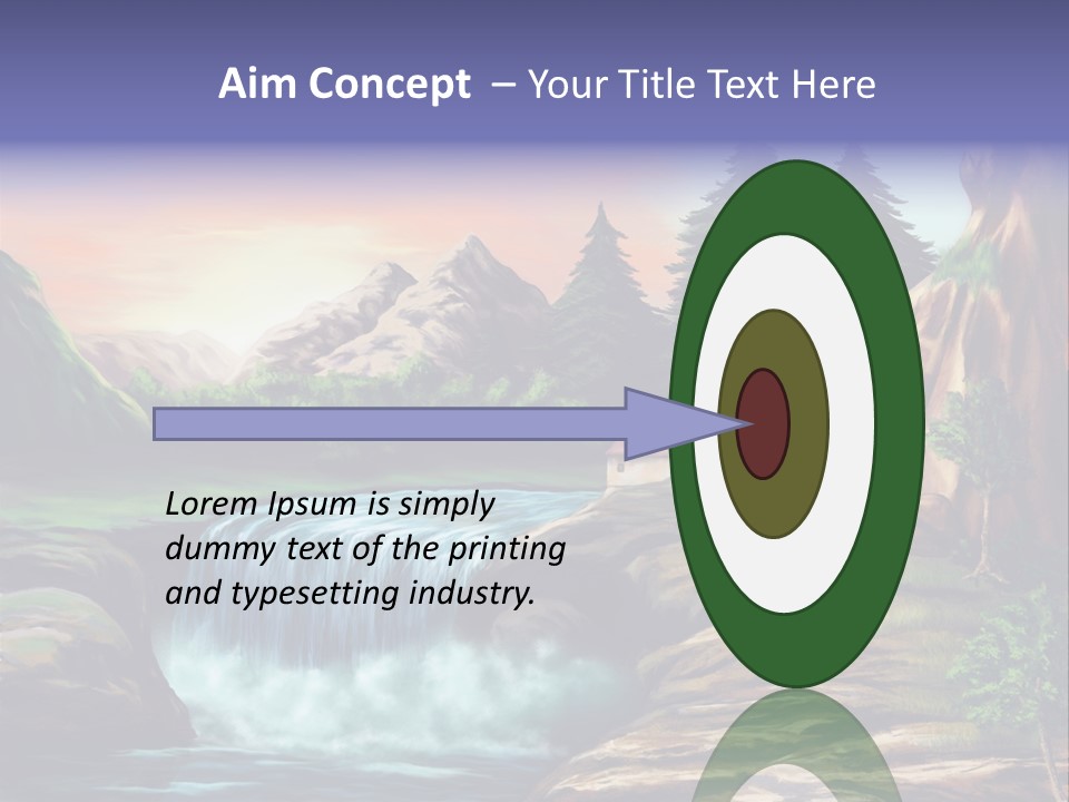 Sunset Yellow Bush PowerPoint Template