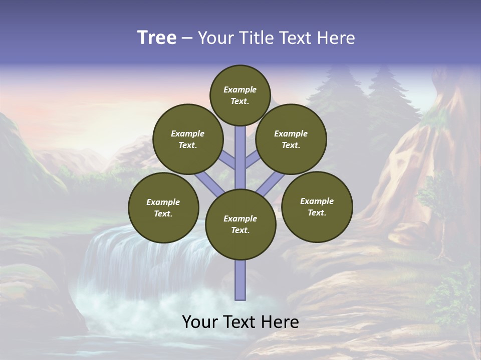Sunset Yellow Bush PowerPoint Template