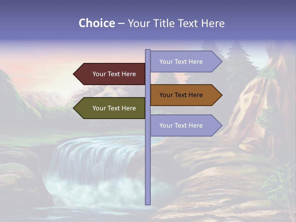 Sunset Yellow Bush PowerPoint Template