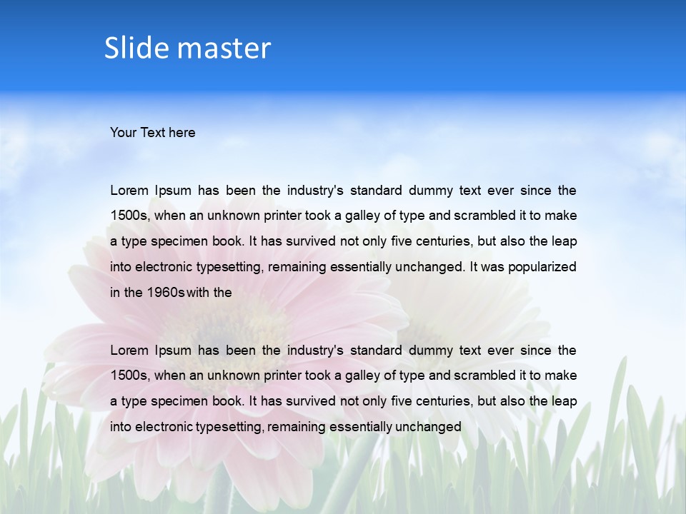 Sky Romance Close Up PowerPoint Template