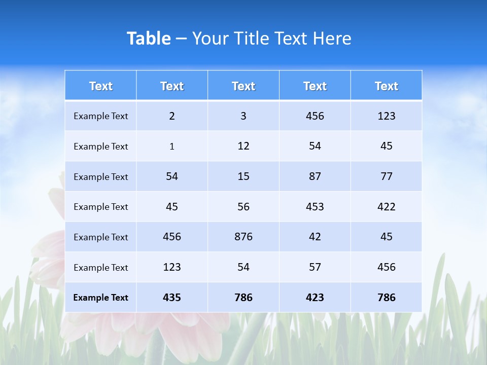 Sky Romance Close Up PowerPoint Template