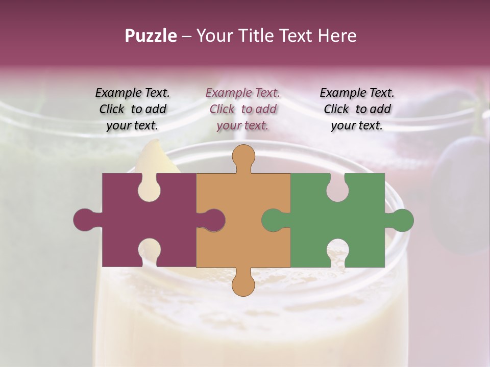 Beverage Pink Freshness PowerPoint Template