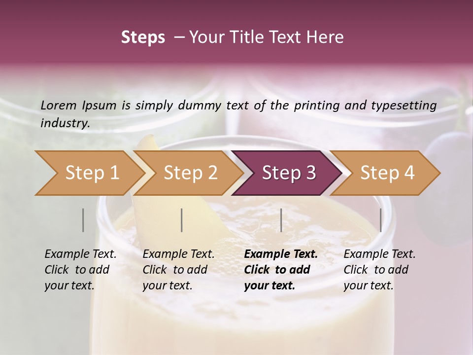 Beverage Pink Freshness PowerPoint Template