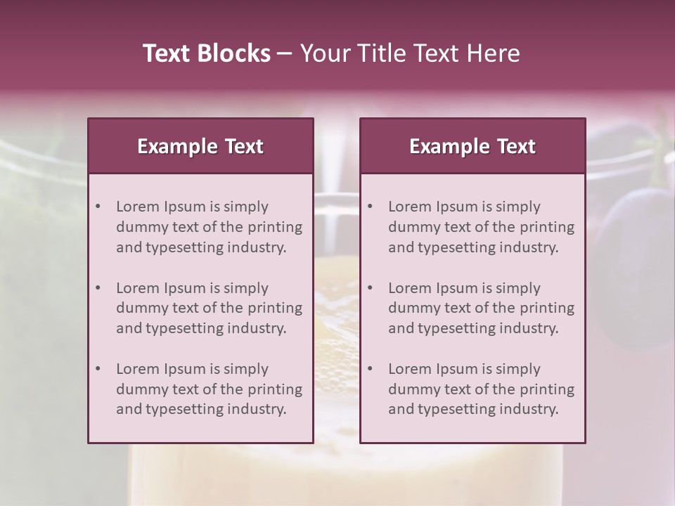 Beverage Pink Freshness PowerPoint Template
