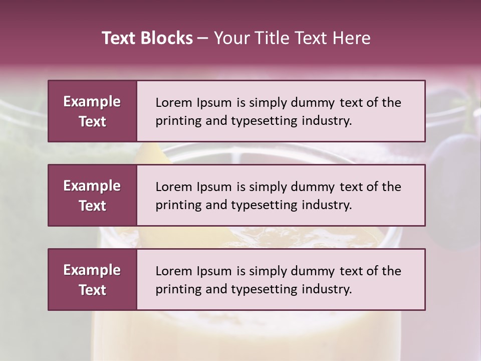 Beverage Pink Freshness PowerPoint Template