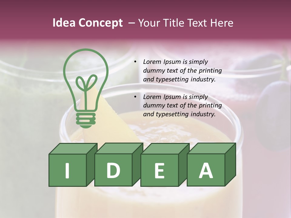 Beverage Pink Freshness PowerPoint Template