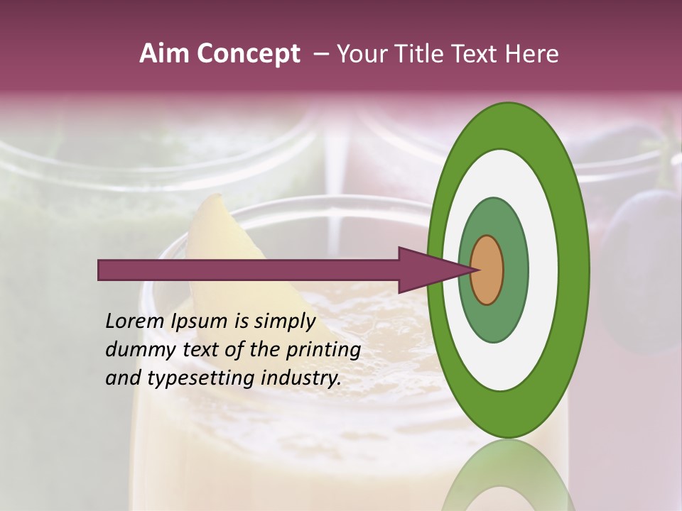 Beverage Pink Freshness PowerPoint Template