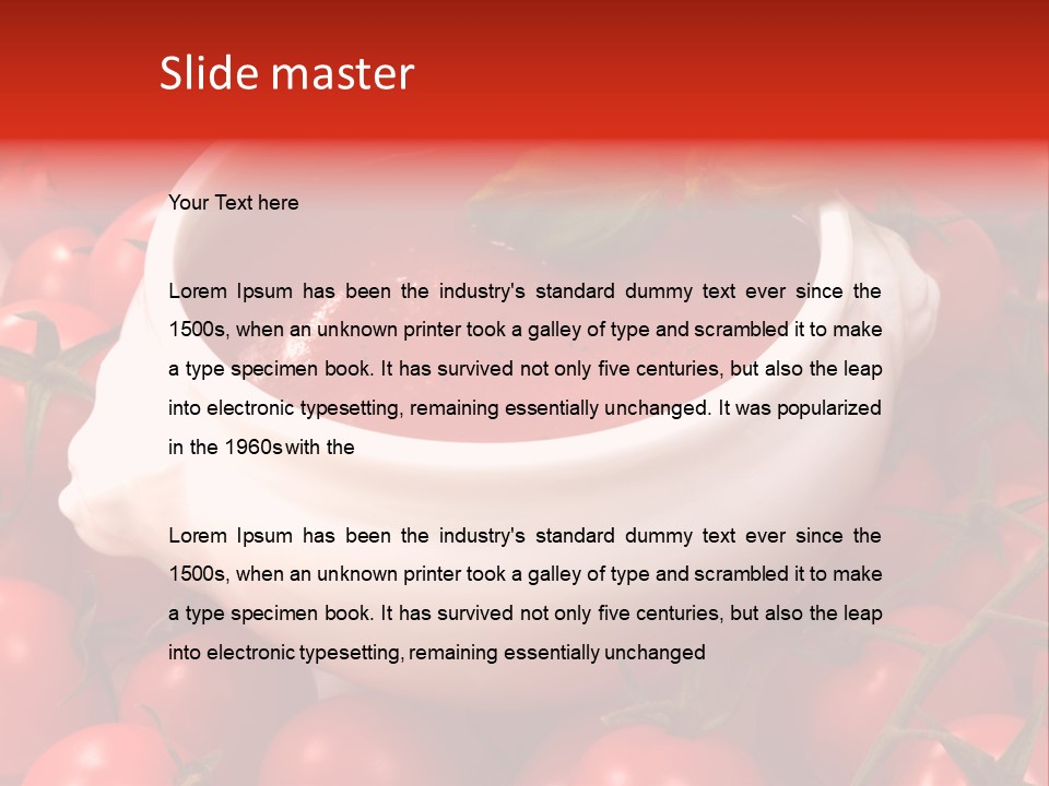 Tomato Warm Food PowerPoint Template