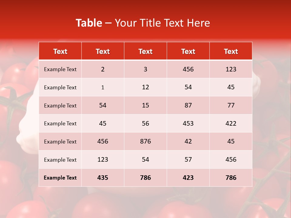 Tomato Warm Food PowerPoint Template