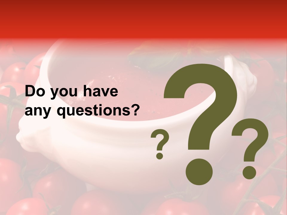 Tomato Warm Food PowerPoint Template