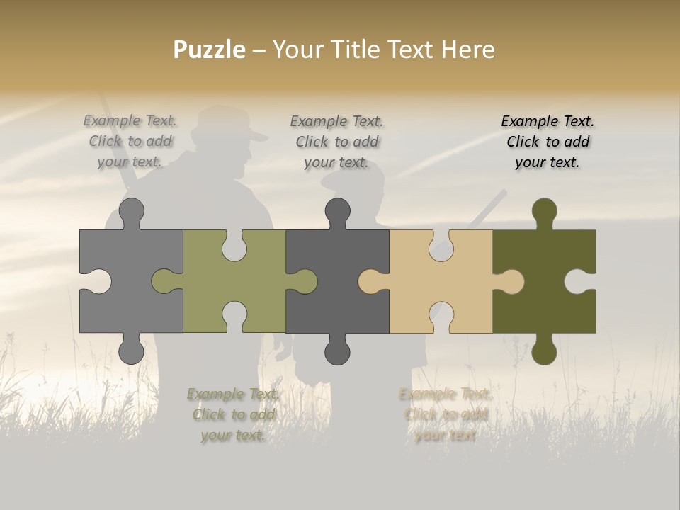 Walking Hunt Instruction PowerPoint Template