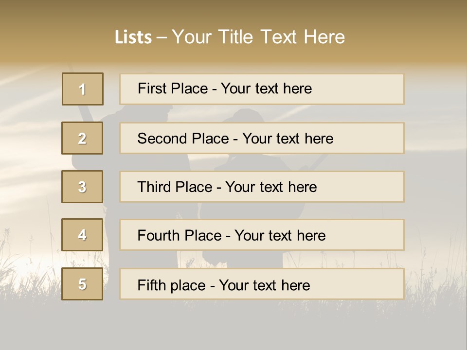 Walking Hunt Instruction PowerPoint Template
