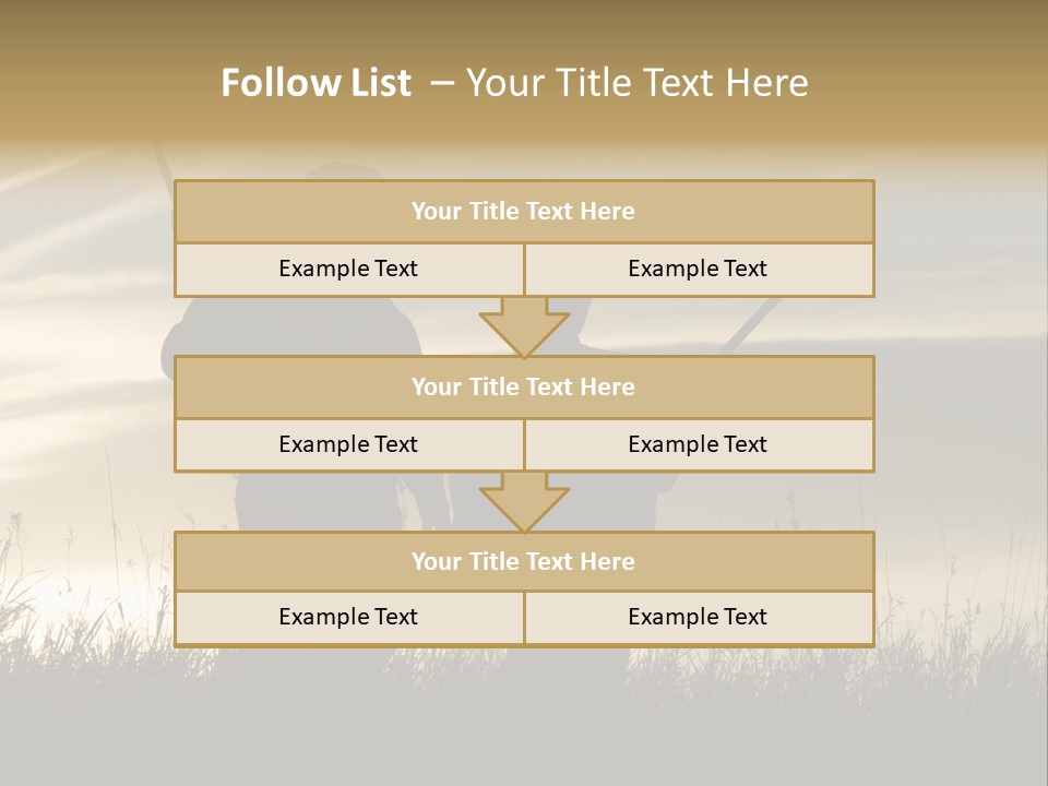 Walking Hunt Instruction PowerPoint Template