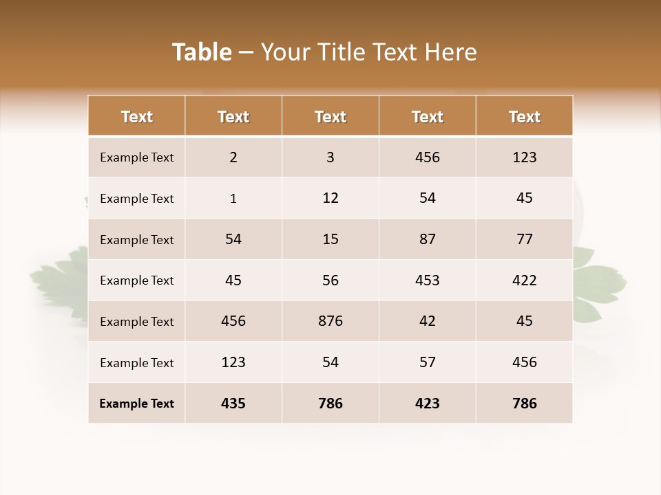 Food Green Organic PowerPoint Template