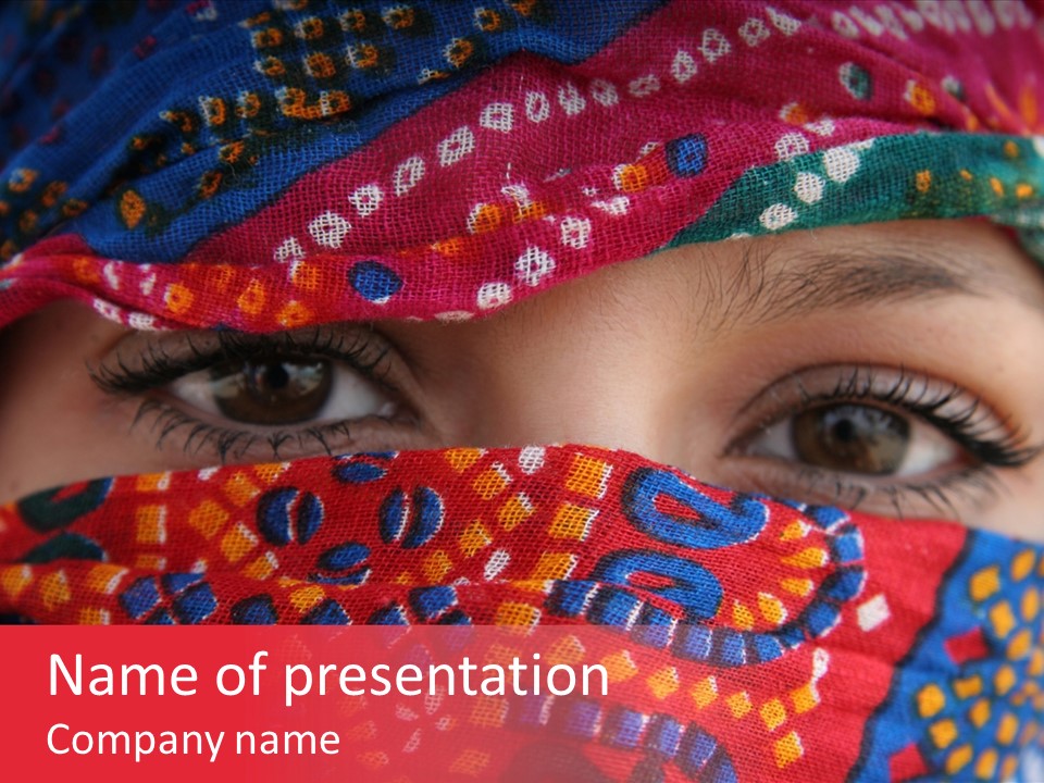 Veil Headscarf Africa PowerPoint Template