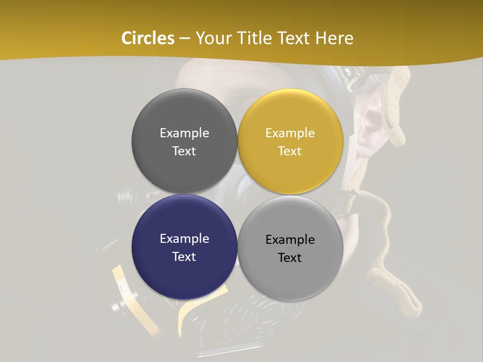 Man Protective Respirator PowerPoint Template