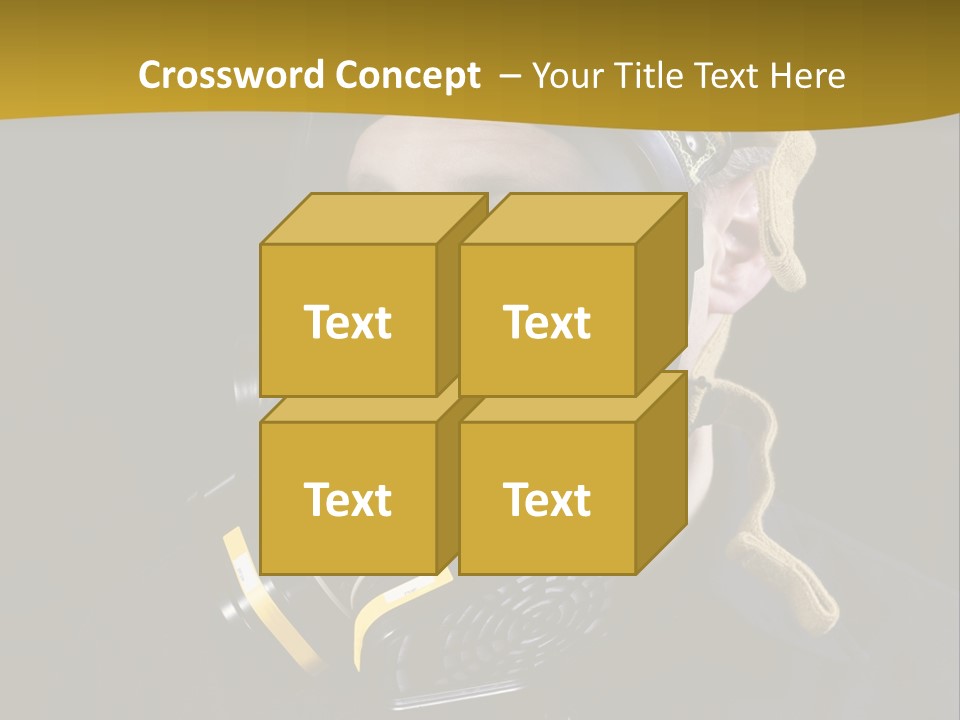 Man Protective Respirator PowerPoint Template