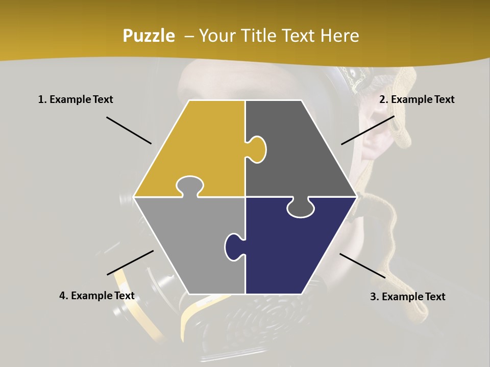 Man Protective Respirator PowerPoint Template
