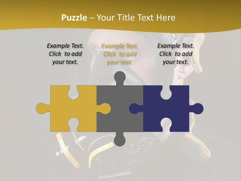 Man Protective Respirator PowerPoint Template