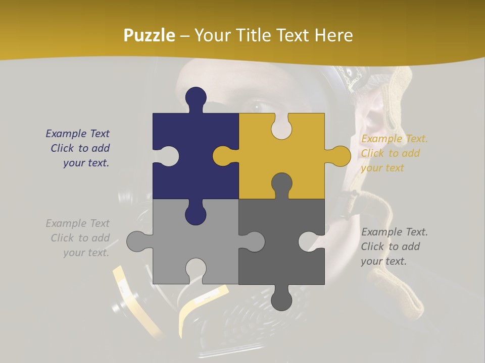 Man Protective Respirator PowerPoint Template