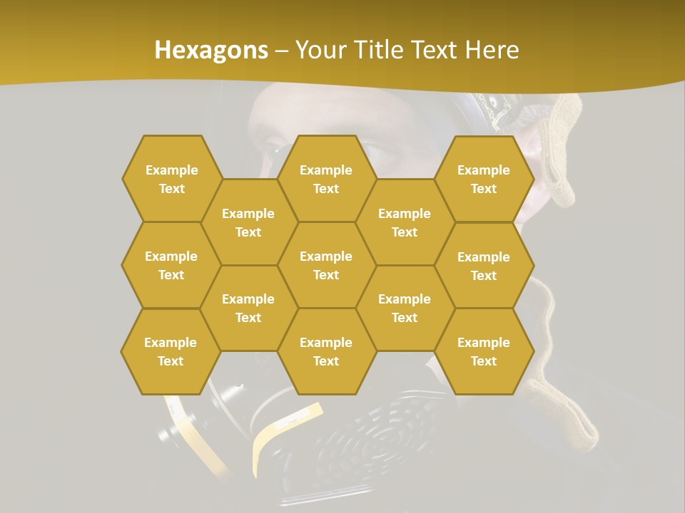 Man Protective Respirator PowerPoint Template