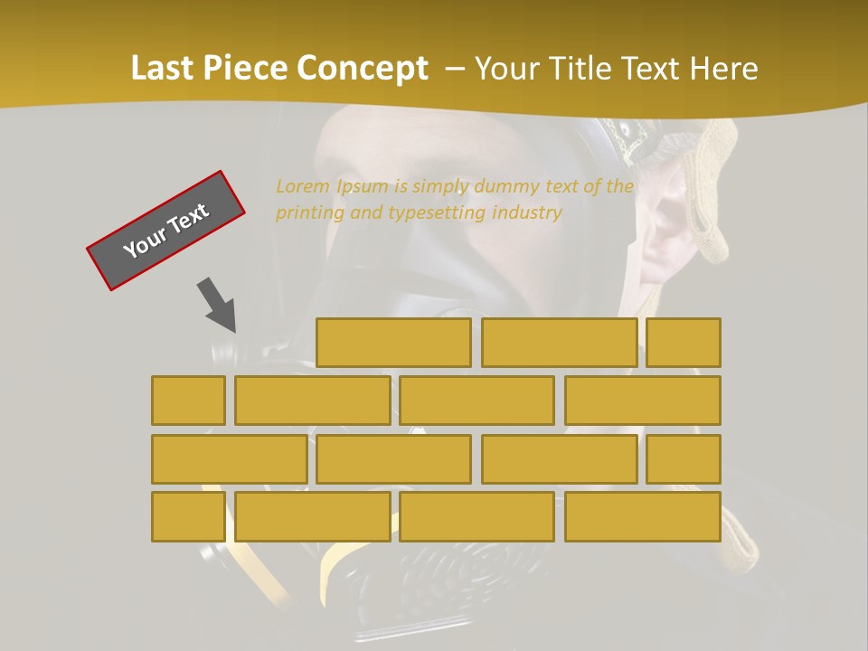 Man Protective Respirator PowerPoint Template