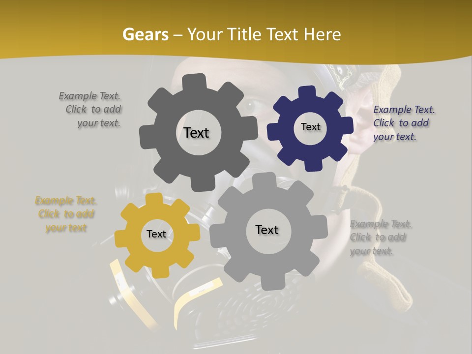 Man Protective Respirator PowerPoint Template
