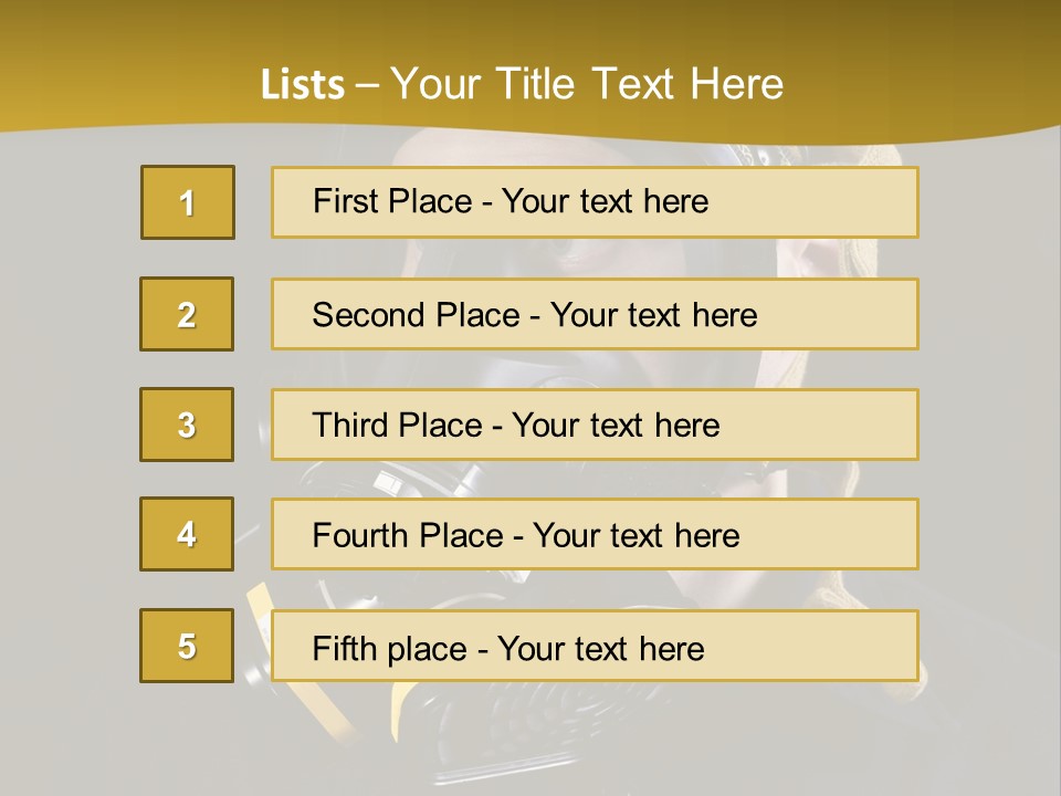 Man Protective Respirator PowerPoint Template