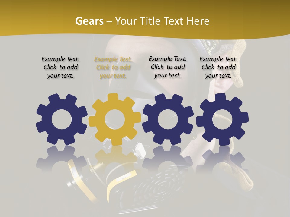 Man Protective Respirator PowerPoint Template