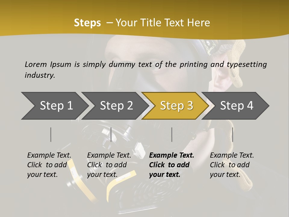 Man Protective Respirator PowerPoint Template