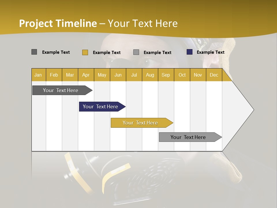 Man Protective Respirator PowerPoint Template