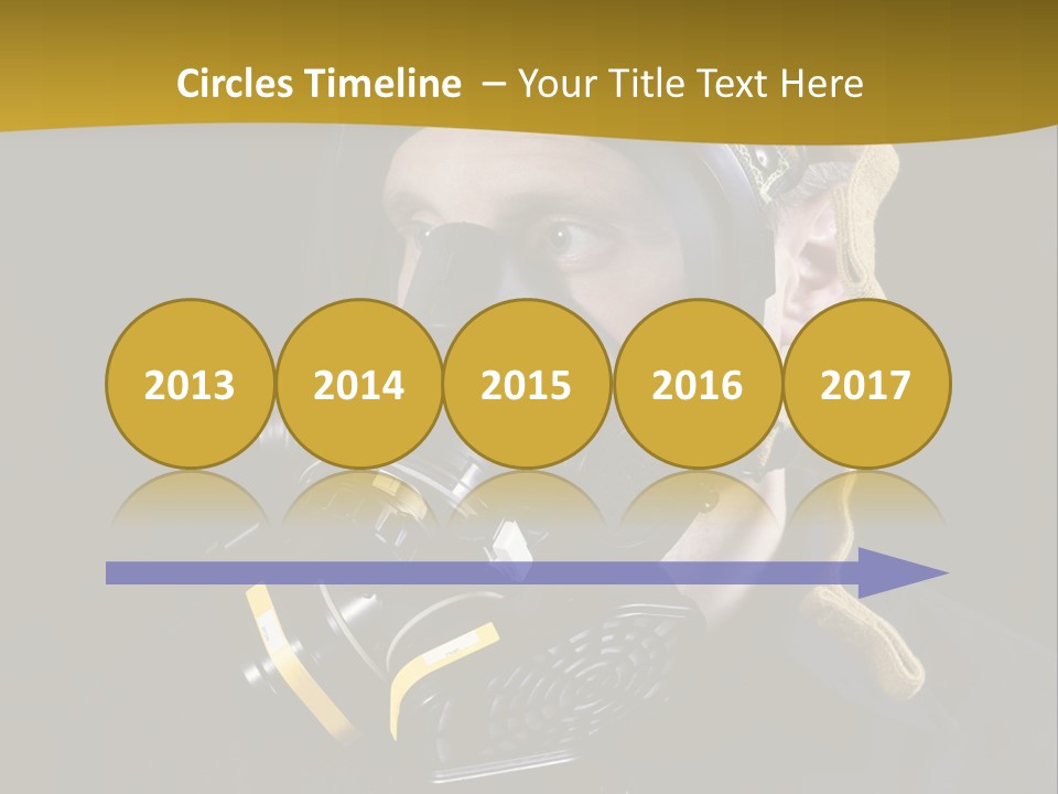 Man Protective Respirator PowerPoint Template