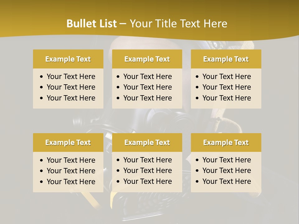Man Protective Respirator PowerPoint Template