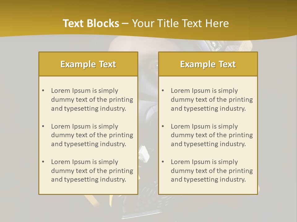 Man Protective Respirator PowerPoint Template