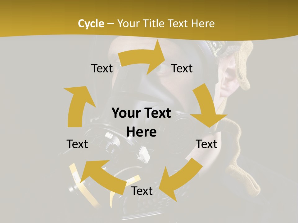 Man Protective Respirator PowerPoint Template