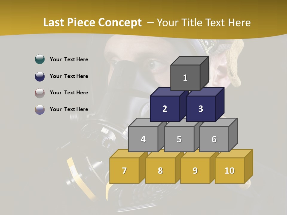 Man Protective Respirator PowerPoint Template