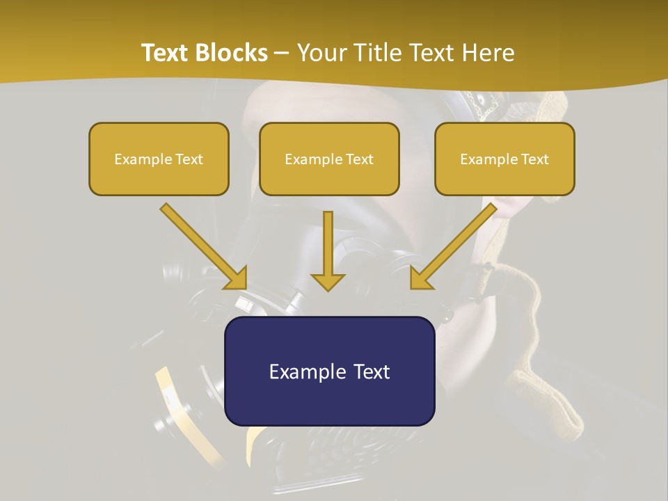 Man Protective Respirator PowerPoint Template