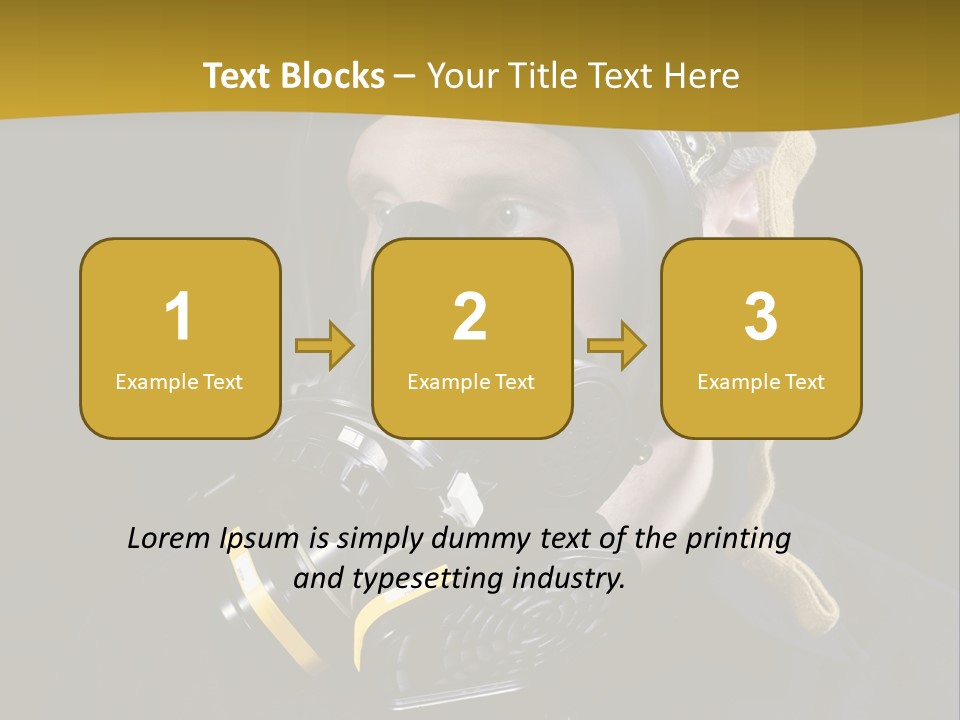 Man Protective Respirator PowerPoint Template