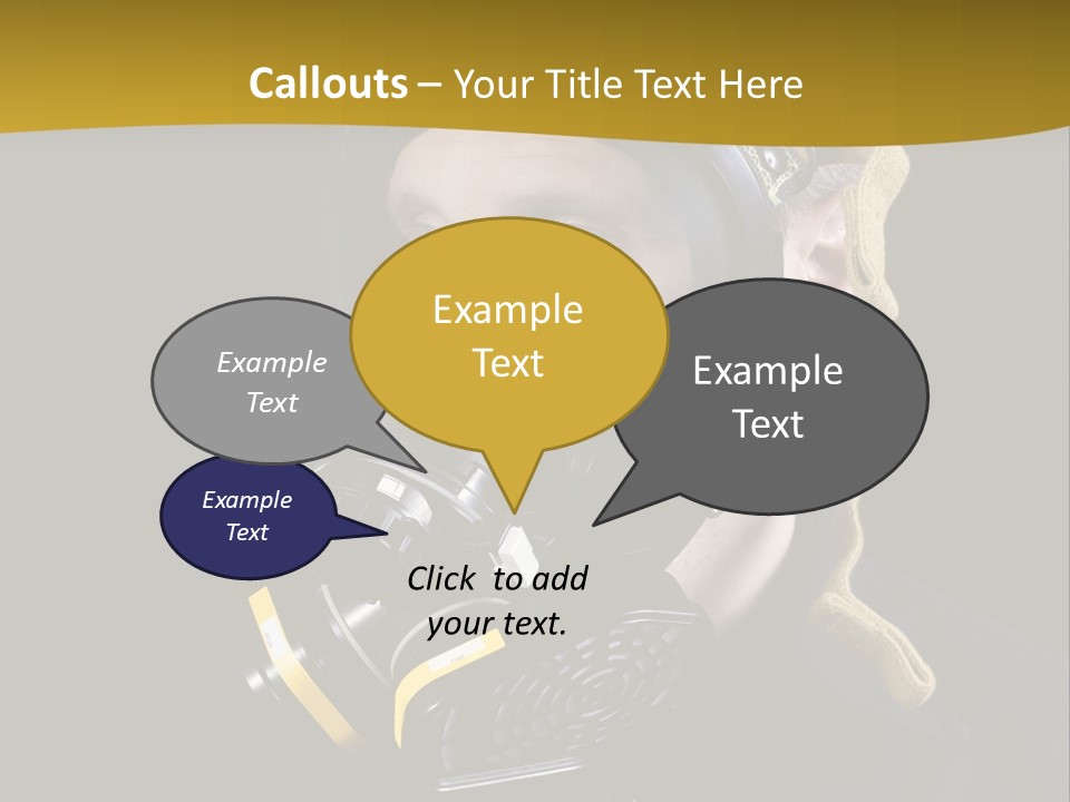 Man Protective Respirator PowerPoint Template