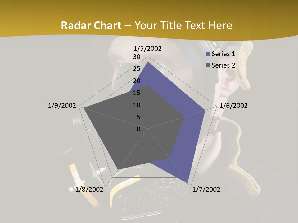 Man Protective Respirator PowerPoint Template