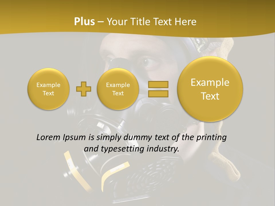 Man Protective Respirator PowerPoint Template